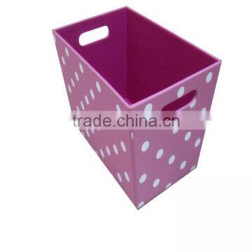 2013 Hot Sale Foldalbe Rectangular Leather Paper Storage Box photo-3