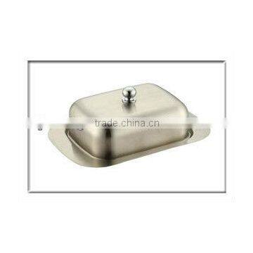 square shape stainless steel butter dish