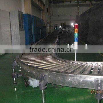 turning single chain sprocket roller conveyor