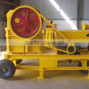 portable small diesel engine jaw stone crusher