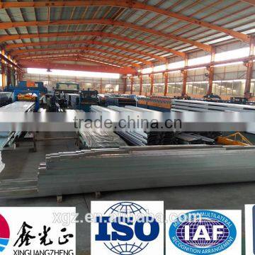 0.35mm-0.6mm Baosteel PPGI both side 50/75/100mm EPS/rock wool sandwich used for steel structure roof and wall made by XGZ