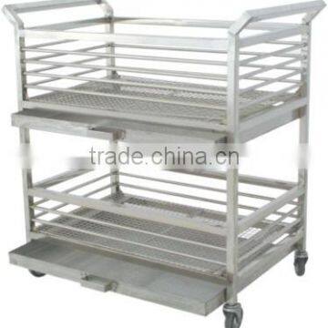 Stainless Steel Rabbit Transport Cart(double Layers)
