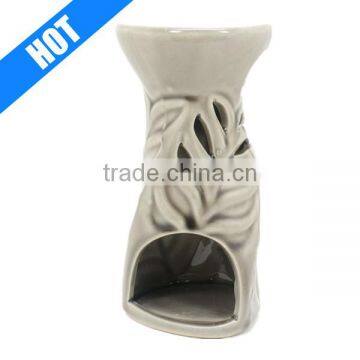 personalized white color glazed ceramic tealight oil burner