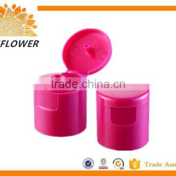 2016 China plastic flip top cap for shampoo bottle 24/415