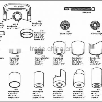 Universal 21PCS Ball Joint Removal Kit Separator Auto Repair Tool Set Install Master Adapter Car
