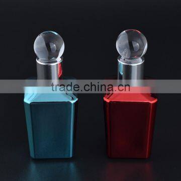 Unique Shaped 15ml Essential Oil Bottles Empty UV Colored Refillable Perfume Glass Bottles With Glass Stick Stopper photo-3