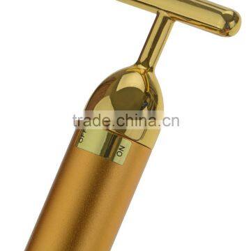 M824 New design mini vibration 24k golden pulse beauty bar for skin care