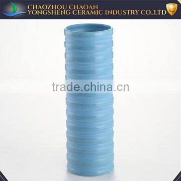 YSv0135-01 blue tall ceramic vase