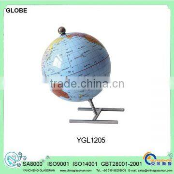 YGL1205 plastic deskpot globe with metal base