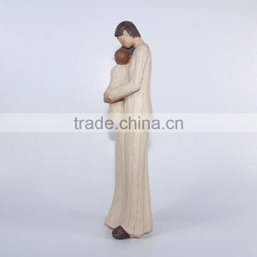 Wood Imitation Polyresin Family Figurine photo-3