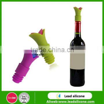 Funny Customized Designs Silicone Wine Stopper, Silicone Wine Bottle Stopper