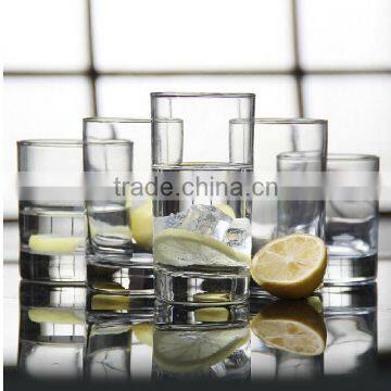 High clear round water drinking glass tea cup