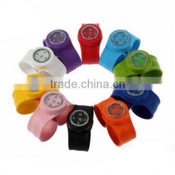 2014 Fashion Wholesale Adults Kids Slap Silicone Watches