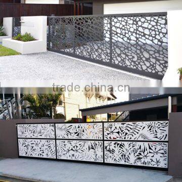 Courtyard Laser Cut Aluminum Garden Yard Gates Fence Gate