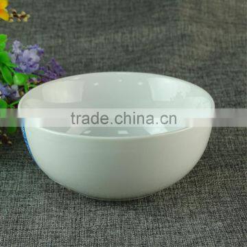 Cheap High Quality White Round Ceramic Coconut Bowl Restaurant Rice Bowl photo-2