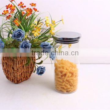 round borosilicate glass jar