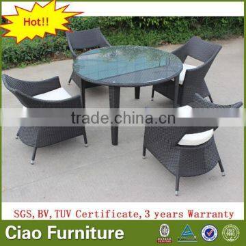 UV Resistant Outdoor Furniture Garden Poly Rattan Table and Chairs photo-2