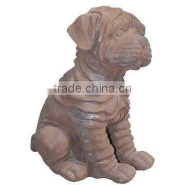 Garden cast iron dog statues animal statue supplier