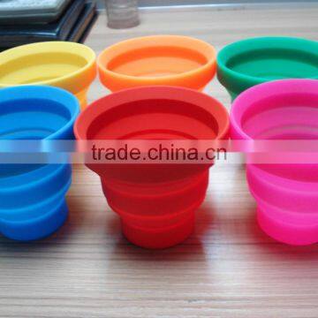 Lovely Portable Silicone Retractable Outdoor Travel Camping Folding Cup