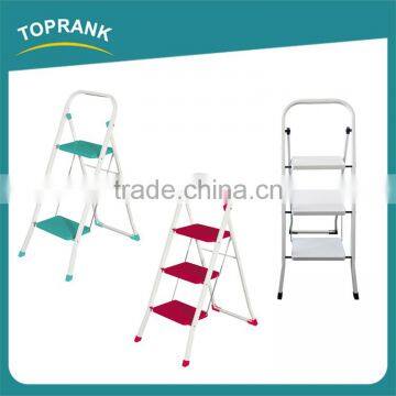 Household 3 Steps Folding Iron Ladder With Powder Coated