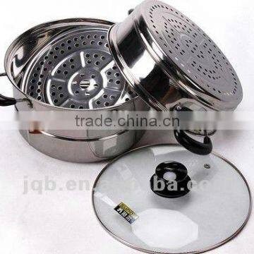 Stainnless Steel 18/8 Steamer Pot With Mirror Polish & Two-double Layer photo-3