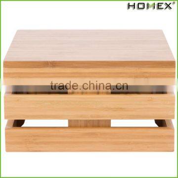 Bamboo Square Crate Riser Food Riser Homex BSCI/Factory