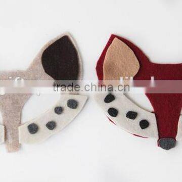  express hot sale hight quality products eco friendly handmade wholesale felt fox party eye mask made in china