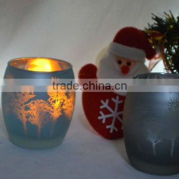 promotion christmas trees glass candle holders cheap