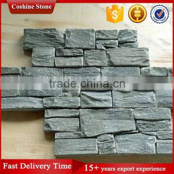 Green Natural Slate Cultured Stone Stacked Stone for Wall Panel Cladding photo-3