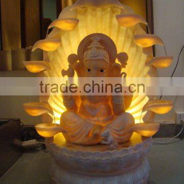 Hindu God Ganesh Water Fountain Indian People Fountain