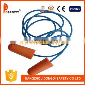 Orange Soft PU Foam Ear Plug With Rope