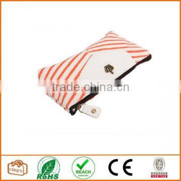 Canvas Navy Style Pen Pencil Case Cellphone Coin Cosmetic Makeup Bag Pouch Purse,Orange photo-2