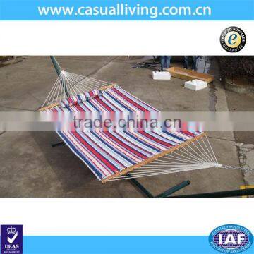 Portable Cotton Quilted Hammock With Steel Stand and Pillow