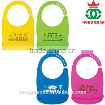 Easy washable crumb food catcher silicone bibs rubber baby bibs silicon baby bibs