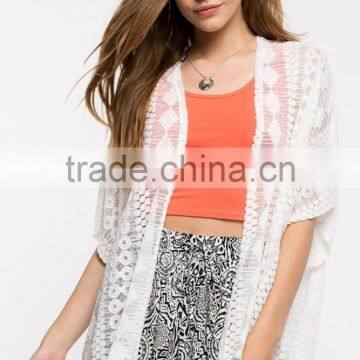 Latest Ladies Fashion Crochet Cardigan Customized Low Price