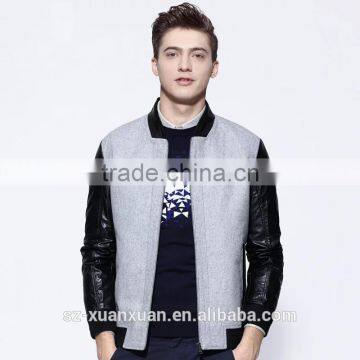 Hotting selling fashion varsity jacket wholesale men woolen jacket