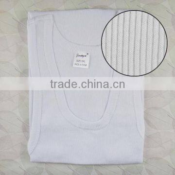 OEM Fashion Design Plain White Man Vest Tops for Sale Sexy Cotton Vest photo-5