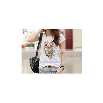 Big World Factory OEM Custom , Design Your Own Short Sleeve O-neck Women Printed t Shirt photo-2