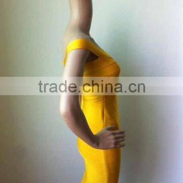 Simple Orange V Neck Bodycon Sex Ladies 2015 New Fashion HL Bandage Dress photo-2