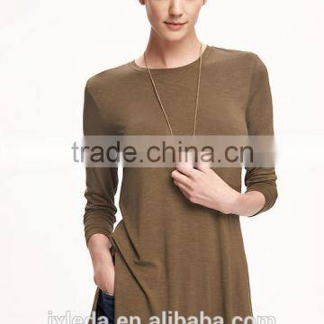 Fashion Relaxed Long and Lean Tunic Oversize Jersey Tee for Women