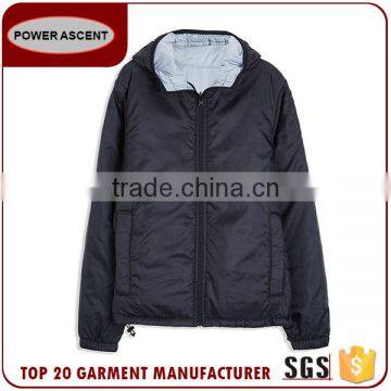 Men'S Hoody Reversible Quilting Padded Jacket With Adjustable Hem photo-3