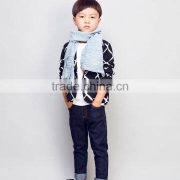 STOCK available! COOL KID ZONE 2016 autum Black and white plaid suit boy jacket baby boy suit boy child trench coat