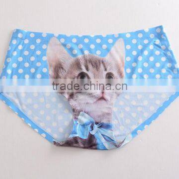 2017 Manufacturer Customized Your Own Brand Design Funny Cute 3D Print 95%Modal 5%Spandex Private Label Women Underwear