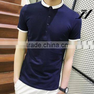 Men Blank Color Polo Short Sleeve Shirt photo-6