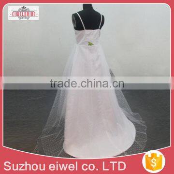 Spaghetti Strap White Flower Girl Dress Patterns Free photo-2