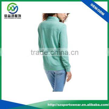 Fashion Style Ladies 100% Cotton Plain Sport Hoodie, Breathable Pullover Windbreaker