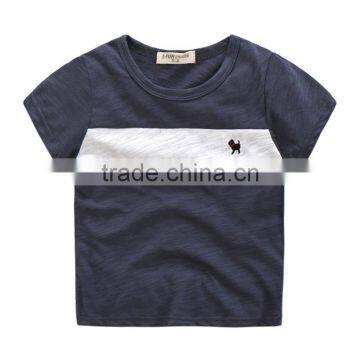 Wholesale Summer Cotton Short Sleeves Boys Kids Round Neck T-shirt photo-4