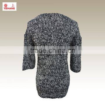 YSW16139 Lady Sweater 76%Cotton 12%Polyester 12%Acrylic Winter Sweater,3GG,240g photo-2