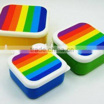 3PCS Square Lunchbox Bento Box Set /storage Box photo-2