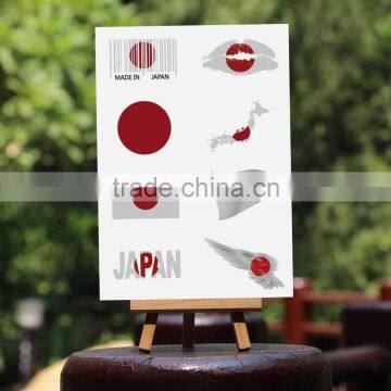 Custom nation flag tattoo sticker Japan country body tattoo face tattoo